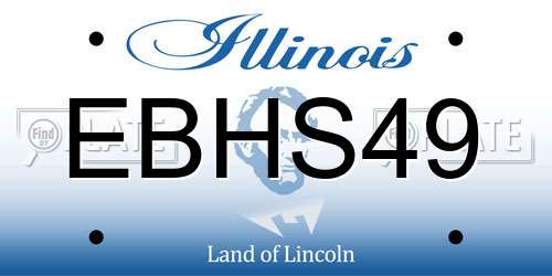 EBHS49 Illinois License Plate