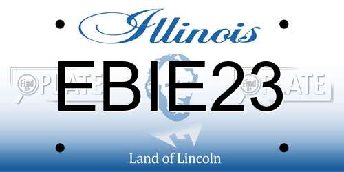EBIE23 Illinois License Plate