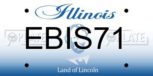 EBIS71 Illinois License Plate