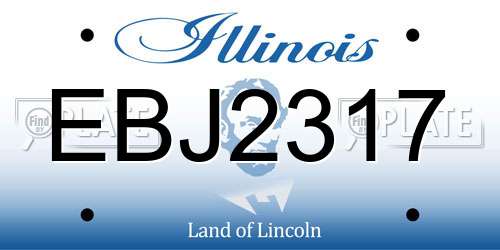 EBJ2317 Illinois License Plate