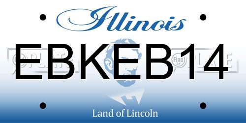 EBKEB14 Illinois License Plate