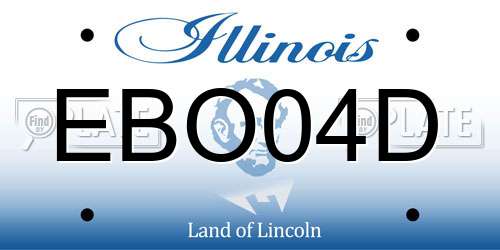 EBO04D Illinois License Plate