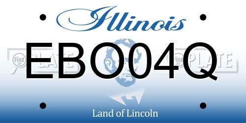 EBO04Q Illinois License Plate