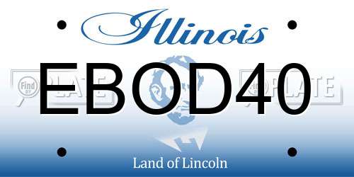 EBOD40 Illinois License Plate