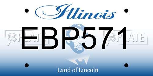 EBP571 Illinois License Plate