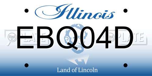 EBQ04D Illinois License Plate