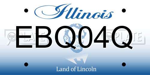 EBQ04Q Illinois License Plate