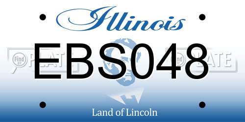 EBS048 Illinois License Plate