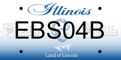 EBS04B Illinois License Plate
