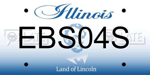 EBS04S Illinois License Plate