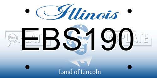 EBS190 Illinois License Plate