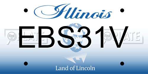 EBS31V Illinois License Plate