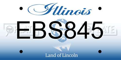 EBS845 Illinois License Plate