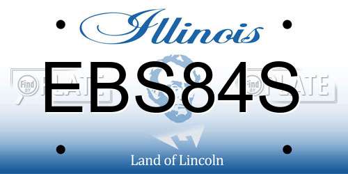 EBS84S Illinois License Plate