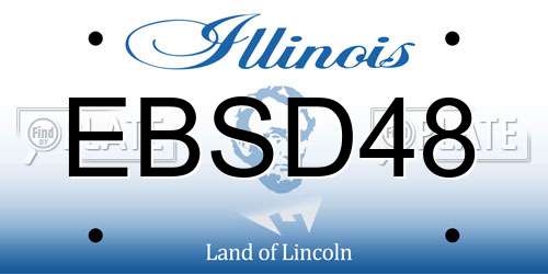 EBSD48 Illinois License Plate