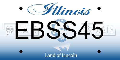 EBSS45 Illinois License Plate