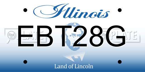 EBT28G Illinois License Plate