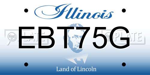 EBT75G Illinois License Plate