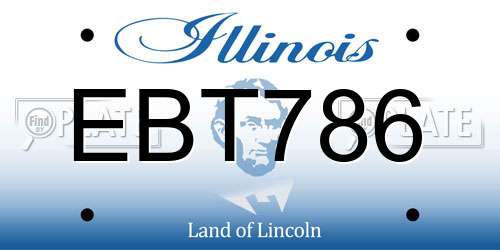 EBT786 Illinois License Plate