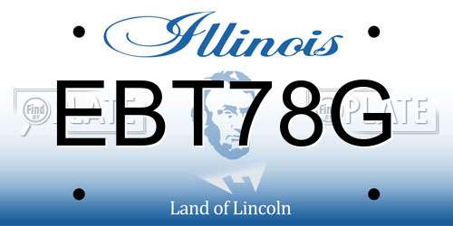 EBT78G Illinois License Plate