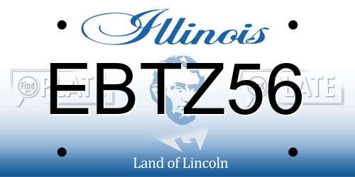 EBTZ56 Illinois License Plate