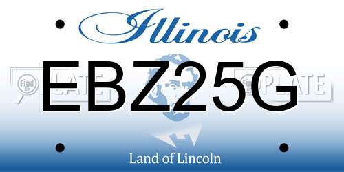 EBZ25G Illinois License Plate