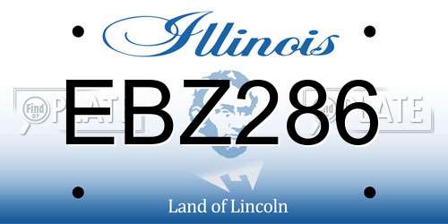 EBZ286 Illinois License Plate