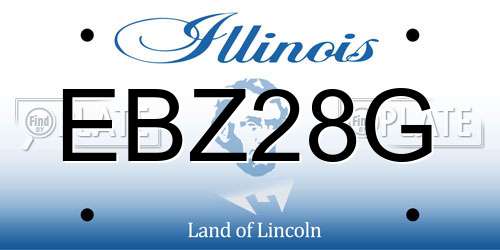 EBZ28G Illinois License Plate