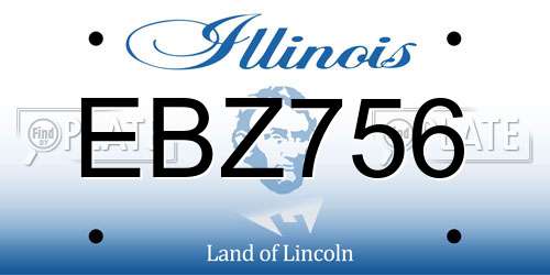 EBZ756 Illinois License Plate