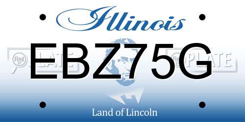 EBZ75G Illinois License Plate