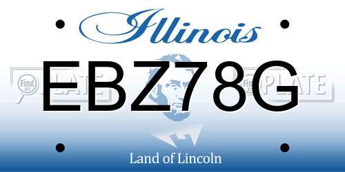 EBZ78G Illinois License Plate