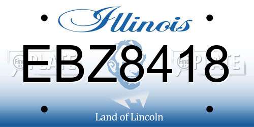 EBZ8418 Illinois License Plate