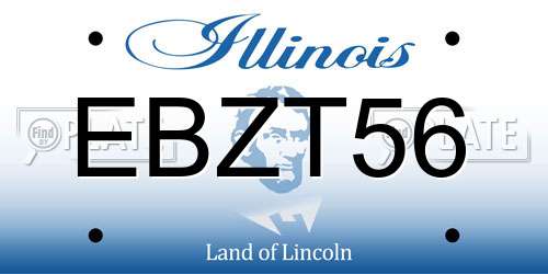 EBZT56 Illinois License Plate