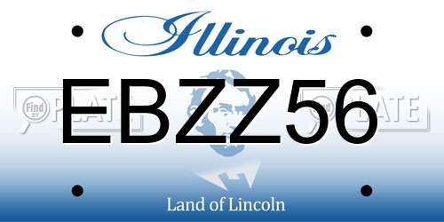 EBZZ56 Illinois License Plate