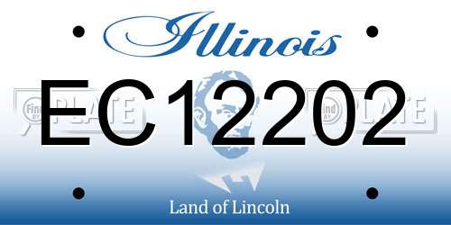 EC12202 Illinois License Plate