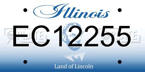 EC12255 Illinois License Plate