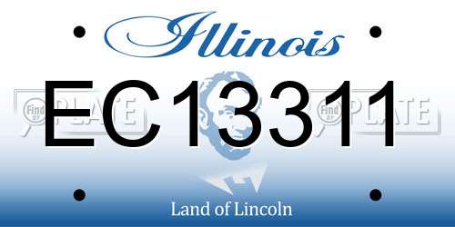 EC13311 Illinois License Plate