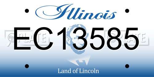 EC13585 Illinois License Plate