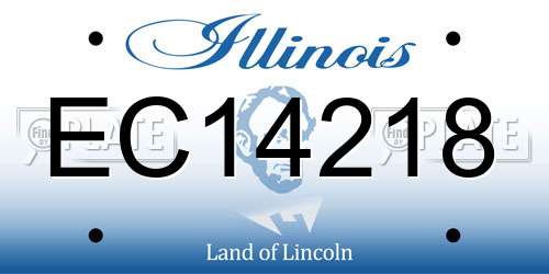 EC14218 Illinois License Plate