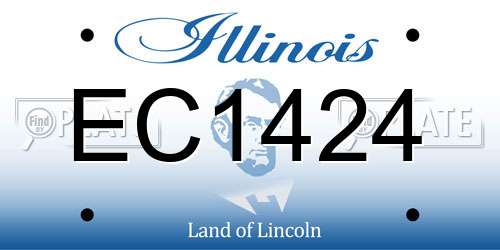 EC1424 Illinois License Plate