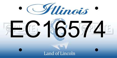 EC16574 Illinois License Plate
