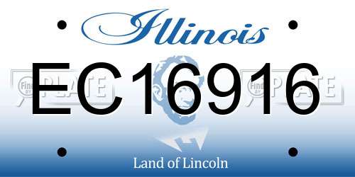 EC16916 Illinois License Plate