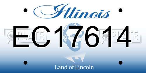 EC17614 Illinois License Plate
