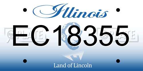 EC18355 Illinois License Plate