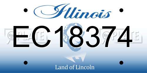 EC18374 Illinois License Plate