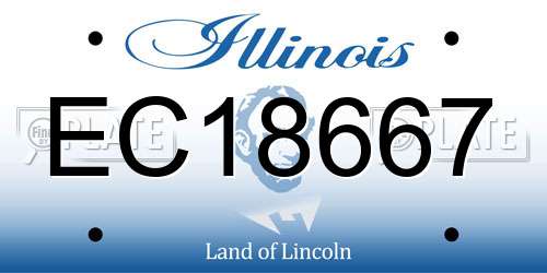 EC18667 Illinois License Plate