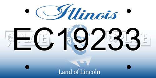 EC19233 Illinois License Plate