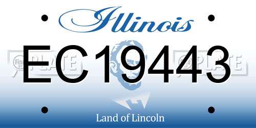 EC19443 Illinois License Plate
