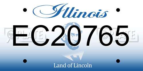 EC20765 Illinois License Plate