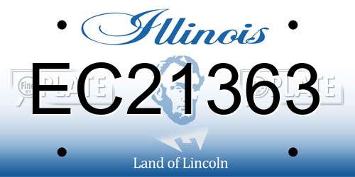 EC21363 Illinois License Plate